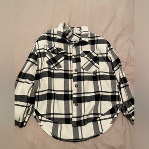 M Plaid Love Tree Oversized Overcoat